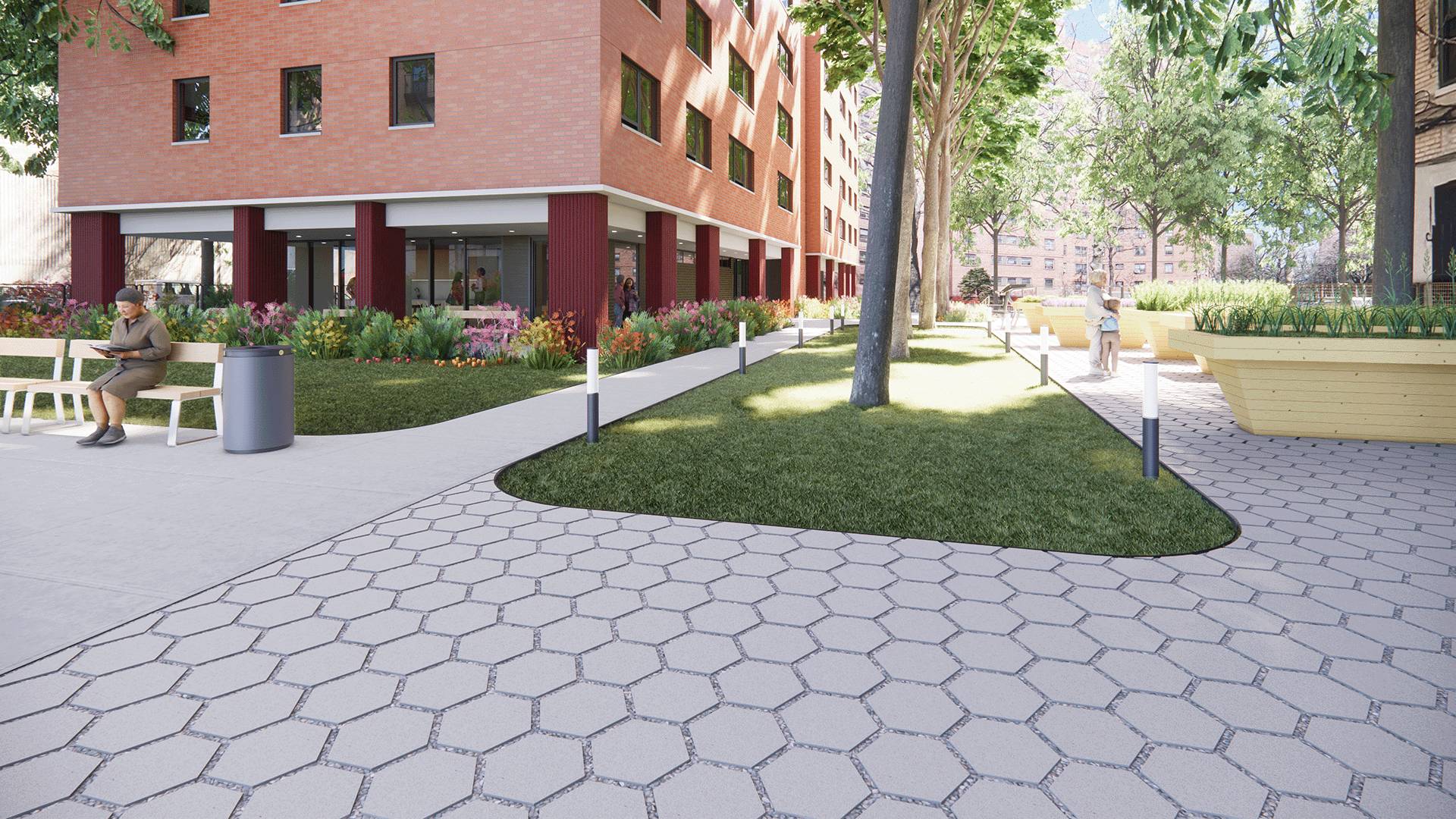 Render of Building 11 Rear Yard