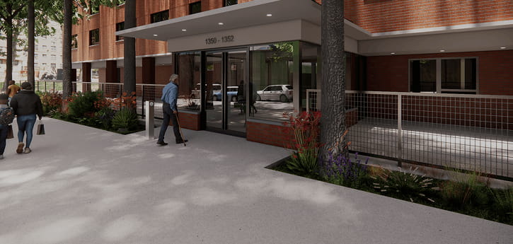Bronx River Addition Render Entrance