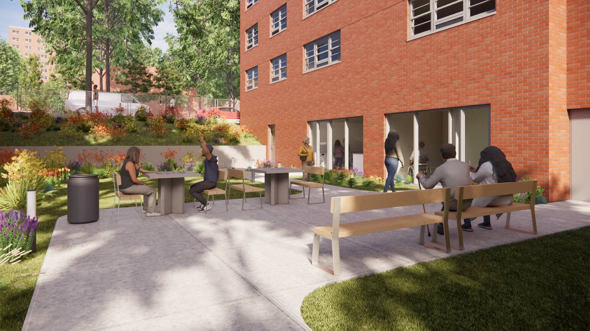 Render of Patio del Edificio 12